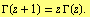 Γ(z + 1) = z Γ(z) . 