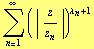Underoverscript[∑, n = 1, arg3] ( | z/z _ n |)^(λ _ n + 1)