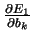 $ \frac{\partial E_1}{\partial b_k} $