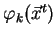 $\varphi_k(\vec{x}^t)$