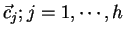 $\vec{c}_j; j= 1, \cdots, h $