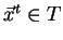 $\vec{x}^t \in T$