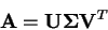 \begin{displaymath}{\bf A} = {\bf U}{\bf\Sigma}{\bf V}^T\end{displaymath}