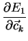 $\displaystyle \frac{\partial E_1}{\partial \vec{c}_k}$